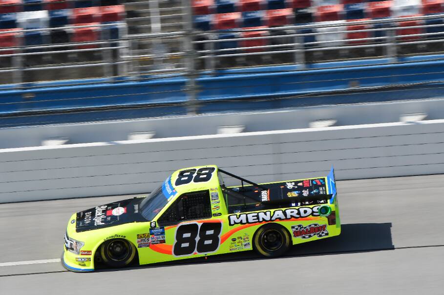 ThorSport Racing's Matt Crafton finished eighth to lead Ford in NASCAR Truck series action. ThorSport Racing's Matt Crafton finished eighth to lead Ford in NASCAR Truck series action.